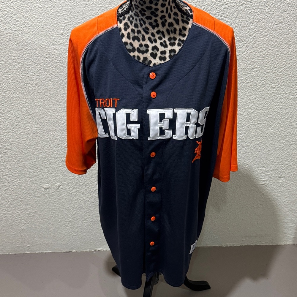 Detroit Tigers Navy and Orange Jersey